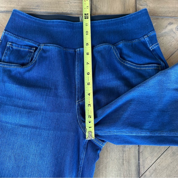 Halara Wide-Leg Blue Denim Women's Pull-On Stretch Solid Jeans Pockets Womens M - Picture 5 of 8